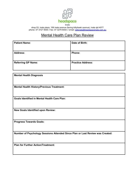 Mental Health Care Plan Template from img.yumpu.com