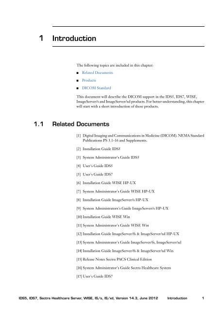 DICOM Conformance Statement - Sectra