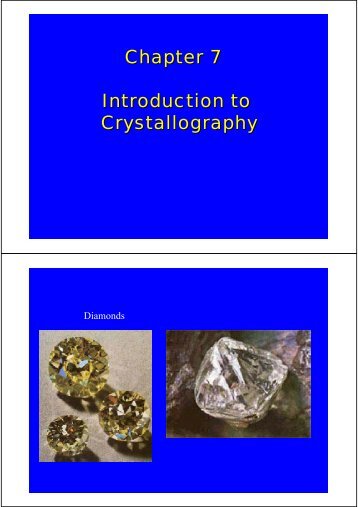 Chapter 7 Introduction to Crystallography