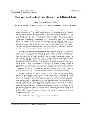 The mangrove diversity of Purna Estuary, South Gujarat, India