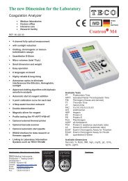 Flyer Coatron Â® M4 - Teco Medical Instruments