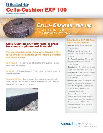 CELLU-CUSHIONÂ® EXP 100 - Sealed Air Specialty Materials