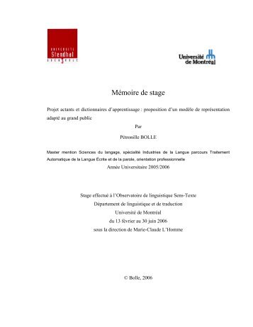 PDF (3MB) - Observatoire de linguistique Sens-Texte (OLST ...