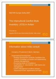 The Intercultural Conflict Style Inventory (ICS) in ... - SIETAR Europa