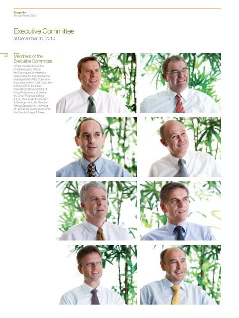 Syngenta Annual Review 2010 - CEO Water Mandate