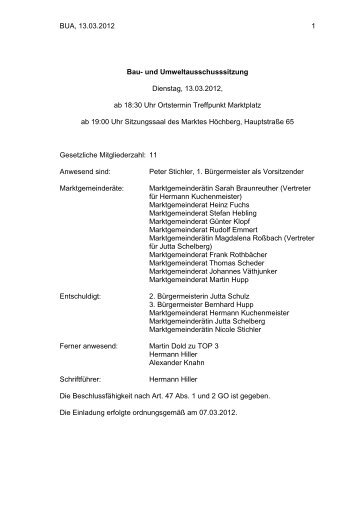 BUA, 13.03.2012 1 Bau- und ... - Markt Höchberg