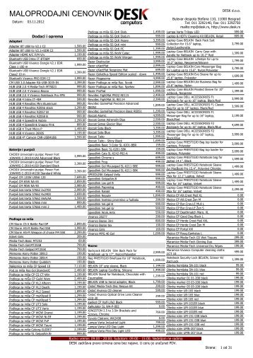 Maloprodajni (PDF) - Desk