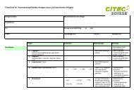 Checkliste für hochwassergefärdete Anlagen - CITEC Suisse