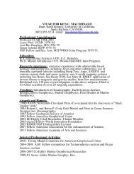 Curriculum Vitae (download PDF) - Earth Science - University of ...