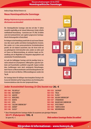 Gesamtkatalog - Verlag Homöopathie + Symbol