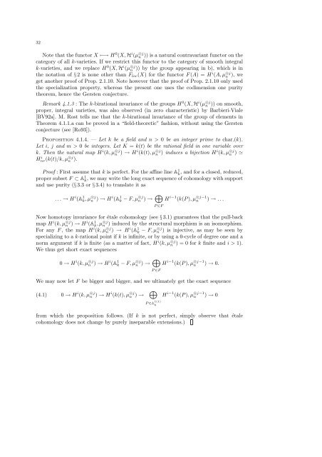Birational invariants, purity and the Gersten conjecture Lectures at ...