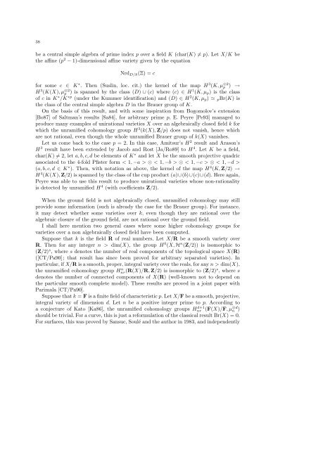 Birational invariants, purity and the Gersten conjecture Lectures at ...