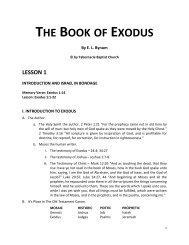 THE BOOK OF EXODUS - Tabernacle Baptist Church