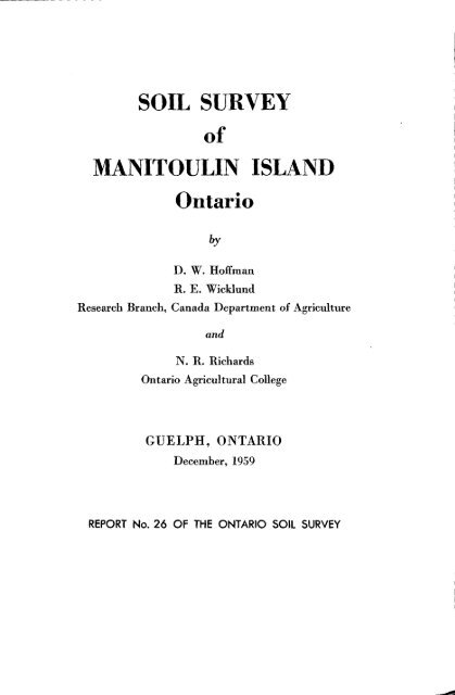 -MANITOULIN ISLAND - Agriculture and Agri-Food Canada