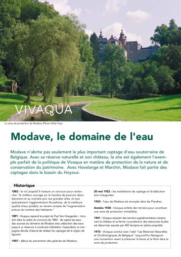 Modave, le domaine de l'eau - Vivaqua