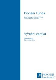 VÃ½roÄnÃ­ zprÃ¡va k 31.12.2001 - Pioneer Investments