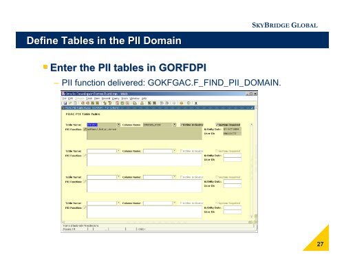 Fine Grained Access Control in Banner v7