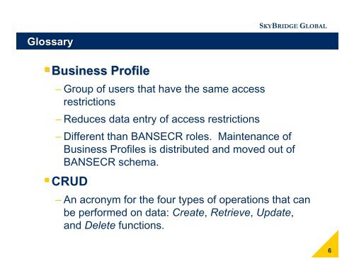 Fine Grained Access Control in Banner v7