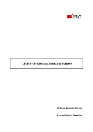 LE STATISTICHE CULTURALI IN EUROPA - Cultura in Cifre - Istat