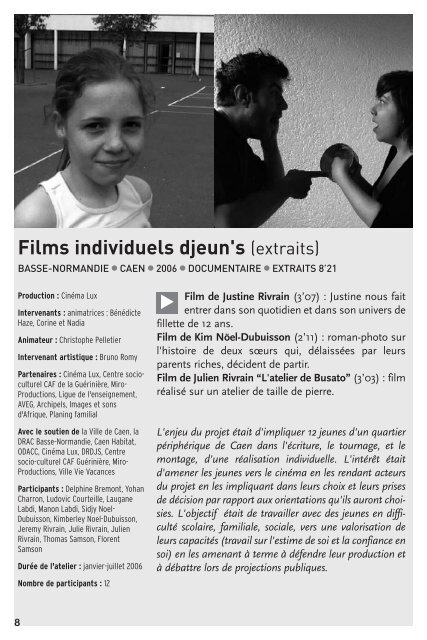 Livret DVD Trait Portrait - Passeurs d'images