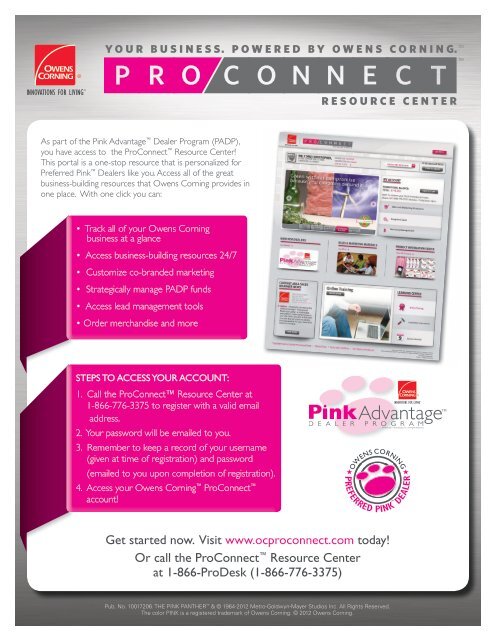 Owens Corning S Proconnect Flyer Huttig Building Products