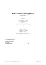 Download PDF: Muster Netzanschlussvertrag - EVM Netz