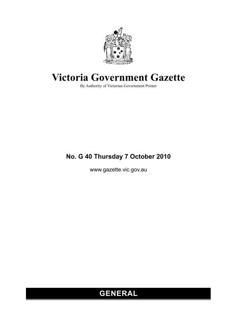 LETTuCE LEAF BLiGHT - Victoria Government Gazette