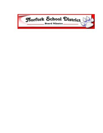 Minutes - Norfork School District