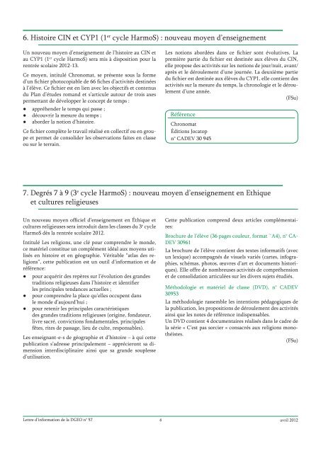 recherche d'enseignant-e-s 2. Education en vue du dÃ©veloppement ...