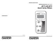 Acorn pH 5 meter manual - Oakton Instruments