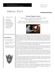 October 2007 - York American Guild of Organists