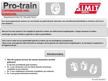 Trainingsmodule voor Endodontie - De Vos Endo BV