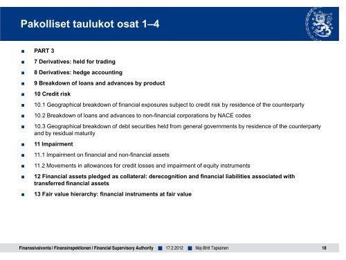 Luottolaitosten, sijoituspalveluyritysten ja ... - Finanssivalvonta