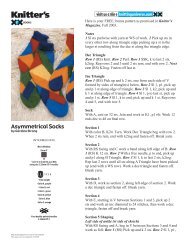 Asymmetrical Socks - Knitting Universe