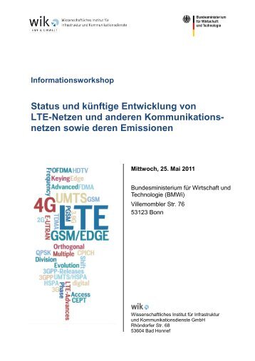 Handout zur Veranstaltung - WIK EMF und Umwelt