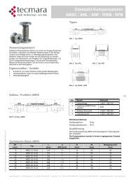 Edelstahlkompensator ABSC/ANL/ANF/RWB/RFB - Tecmara.de