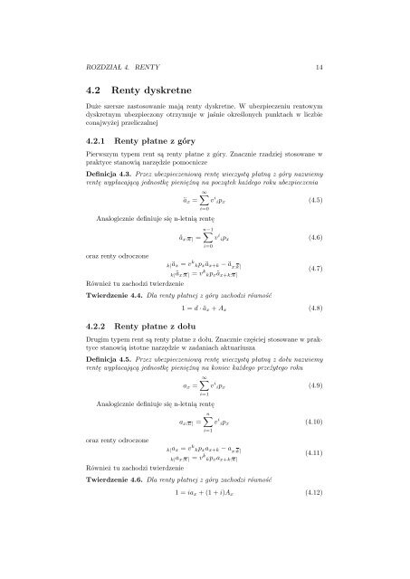 Matematyka ubezpieczeÅ na Å¼ycie