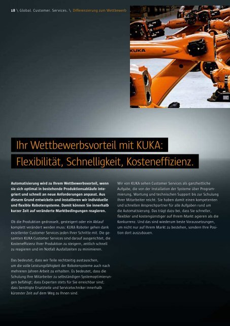 Global. Customer. Services. - KUKA Robotics