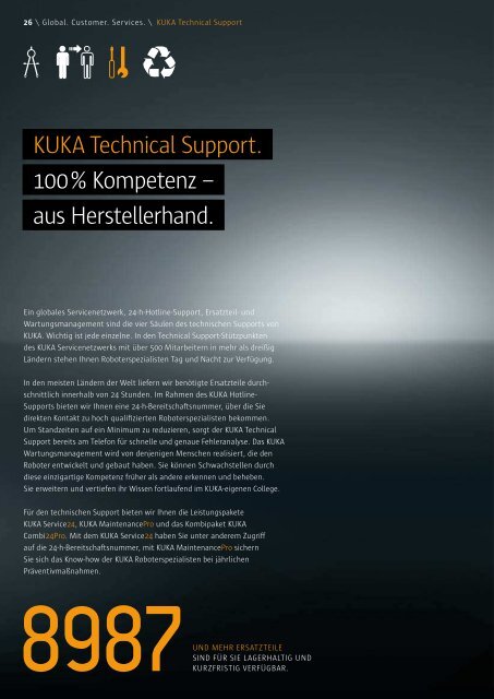 Global. Customer. Services. - KUKA Robotics