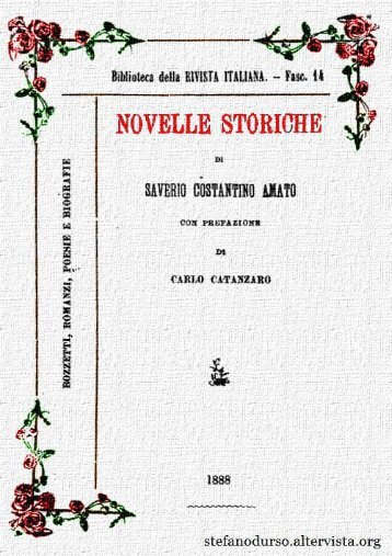 "Novelle storiche" di Saverio Costantino Amato - Altervista