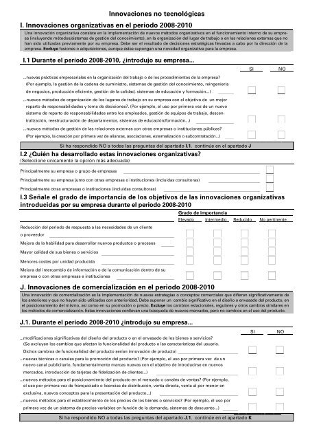 Encuesta sobre InnovaciÃ³n en las Empresas 2010 - ICONO