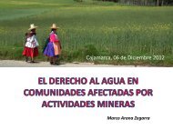 Derecho al Agua en Contextos mineros Marco Arana