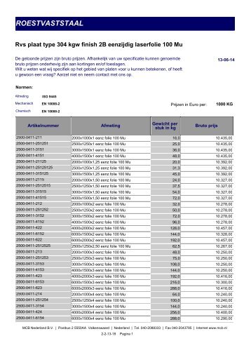 ROESTVASTSTAAL - MCB Nederland B.V.