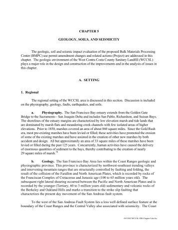 Geology, Soils, and Seismicity - Contra Costa County