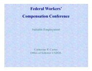 The employee may - 15th Annual Federal Workers' Compensation ...