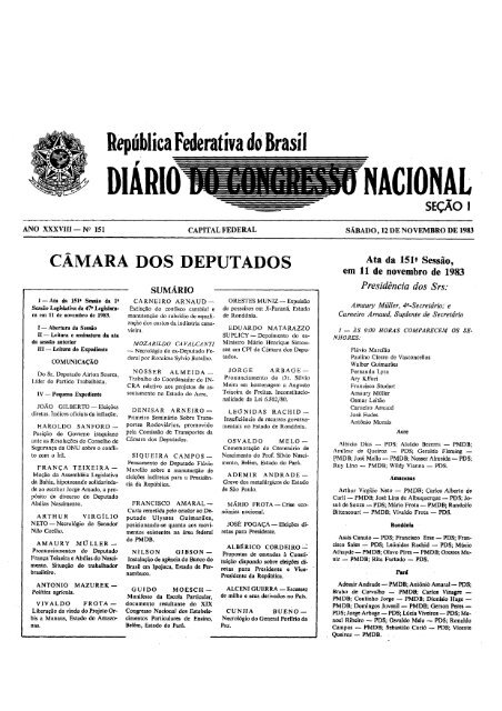DiÃ¡rio do Congresso Nacional - SeÃ§Ã£o 1 - CÃ¢mara dos Deputados