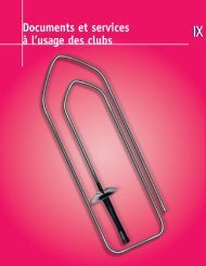 Documents et services Ã  l'usage des clubs