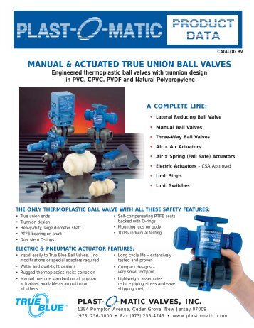 catalog bv 06 view - Plast-O-Matic Valves, Inc