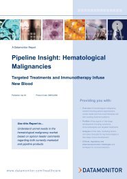 Pipeline Insight: Hematological Malignancies - Datamonitor