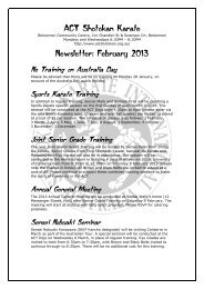 February 2013 - Shotokan Karate International